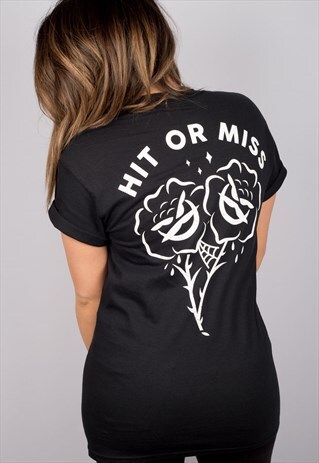 ROSE BLACK T-SHIRT