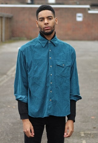 VINTAGE // 90'S // CORDUROY STYLE SHIRT