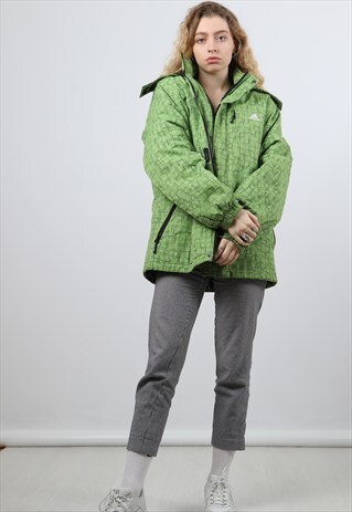 ADIDAS LARGE GREEN FLEECE LINED JACKET