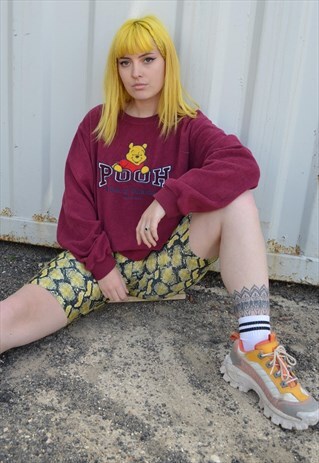 VINTAGE 80'S DISNEY POOH BEAR FLEECE SWEATSHIRT