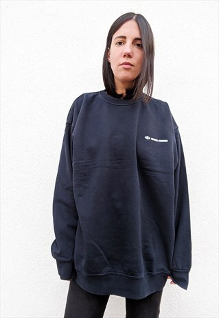 VINTAGE OVERSIZED PLAIN BLUE SWEATSHIRT