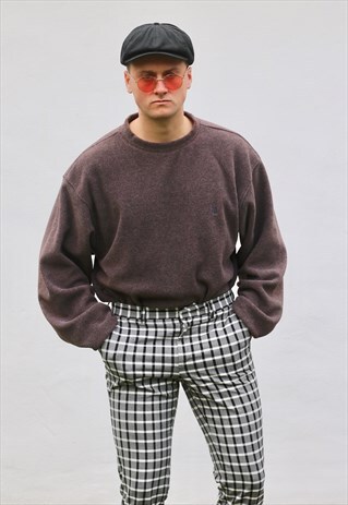 NAUTICA USA 90S MINIMALIST EARTHY FLEECE SWEATSHIRT