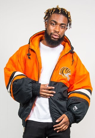 90'S NFL VINTAGE CINCINNATI BENGALS PADDED COAT / JACKET