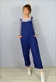 FULL LENGTH COTTON DUNGAREES RELAXED FIT BLUE