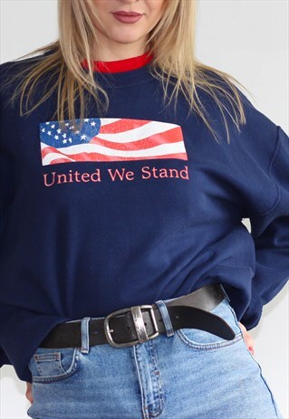 VINTAGE 90'S UNITED WE STAND SWEATSHIRT