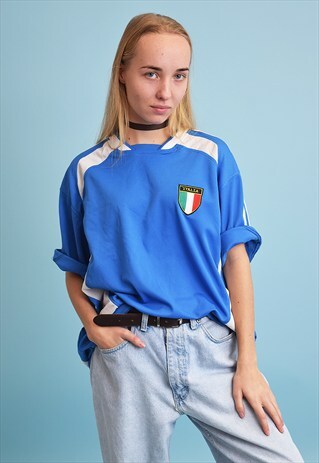 90'S RETRO OVERSIZED VARSITY TEAM JERSEY TOP TEE