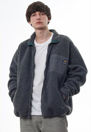 VINTAGE PATAGONIA FULL ZIP JACKET 90S GREY