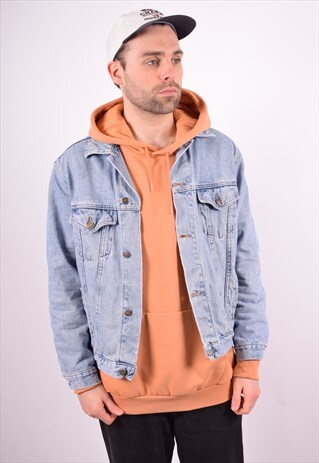 MENS VINTAGE DENIM JACKET MEDIUM BLUE 90'S