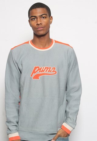 VINTAGE PUMA LOGO SWEATSHIRT GREY