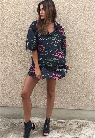 PATTERNED OVERSIZED RETRO VINTAGE UNISEX FESTIVAL SHIRT