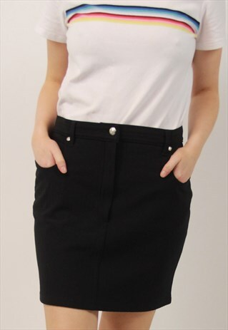 VINTAGE HIGH WAISTED RIBBED SKIRT