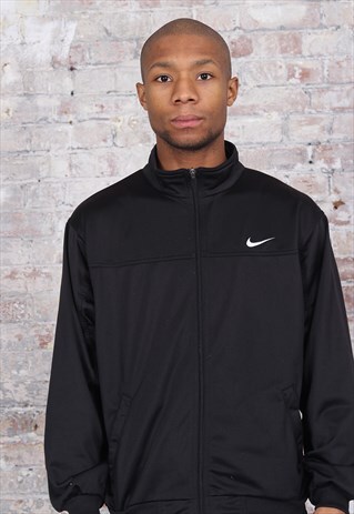 VINTAGE NIKE LOGO TRACK JACKET BLACK