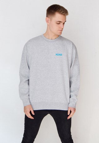 GREY XOXO (BLUE) SWEATSHIRT