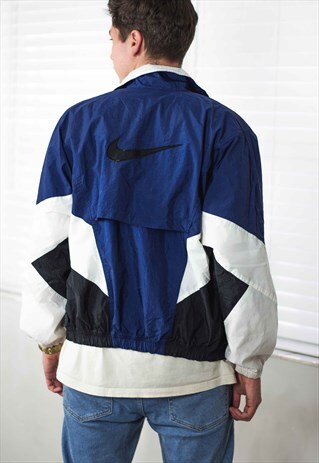 VINTAGE NIKE JACKET LOGO SHELL WINDBREAKER 90S M 10.3