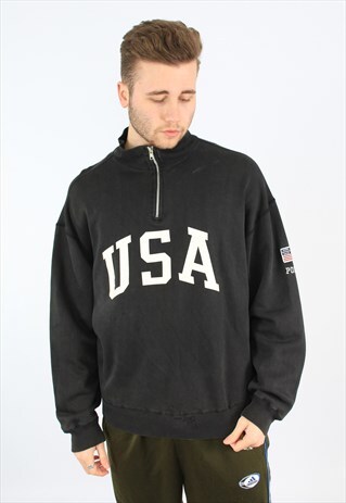 RALPH LAUREN POLO SPORT USA 1/4 ZIP SWEATSHIRT