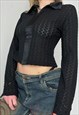 Vintage 90s Knit Crop Shirt Small