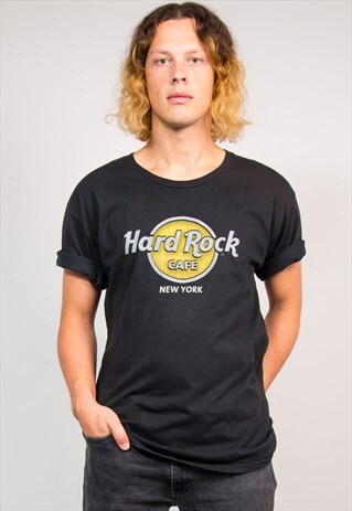 HARD ROCK CAFE 90'S BLACK NEW YORK USA T-SHIRT