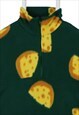 VINTAGE 90'S SIMPLY STYLED FLEECE JUMPER CHEESE QUARTER ZIP