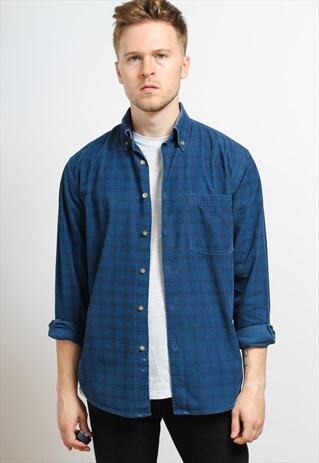 VINTAGE CORDUROY SHIRT BLUE