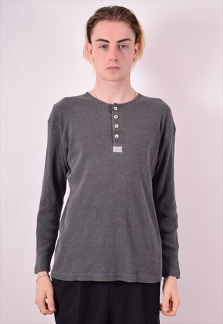 LEVI'S MENS VINTAGE TOP LONG SLEEVE XL GREY 90S