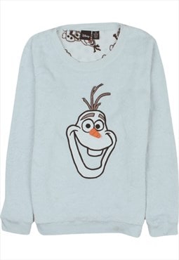 Vintage 90's Disney Fleece Jumper Frozen Crew Neck