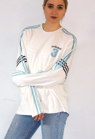 VINTAGE ADIDAS RINGER LONG SLEEVED TOP