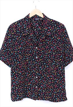Vintage Hawaiian Shirt Multicolour Short Sleeve With Pattern