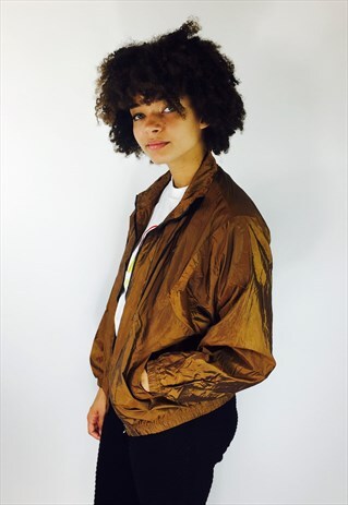 VINTAGE RAVE 80S COPPER WINDBREAKER JACKET