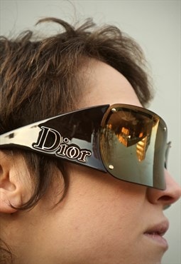 Vintage rare Christian Dior big logo detail sunglasses 