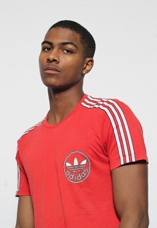 VINTAGE ADIDAS ORIGINALS LOGO T-SHIRT RED