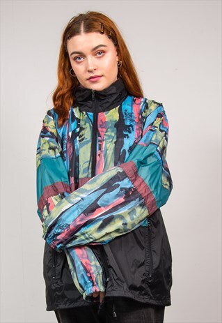 VINTAGE 90'S MULTICOLOUR OVERSIZED CAGOULE
