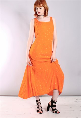 VINTAGE 90S SUNSHINE TIE BACK MAXI DRESS