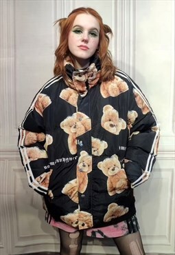 Decapitated teddy bomber quilted dead bear puffer jacket 