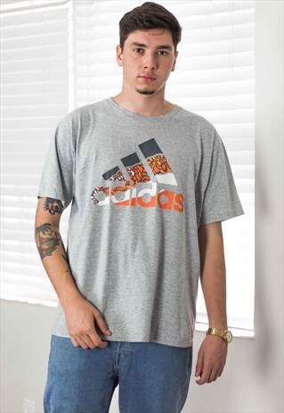 VINTAGE ADIDAS T-SHIRT LOGO 90S XL 6.6