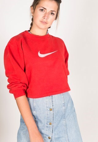 VINTAGE 90S USA CROP SWEATSHIRT / R460