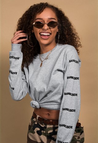 GREY WAVY SLEEVE LONG