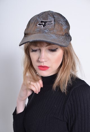 VINTAGE FOX BASEBALL CAP HAT BLACK