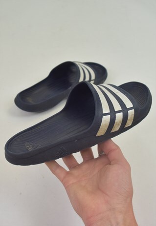 VINTAGE 90S BLUE ADIDAS SLIDERS