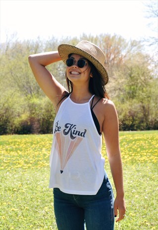 BE KIND STRAPPY HIGH NECK TANK