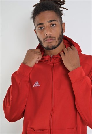 red adidas hoodie zip up