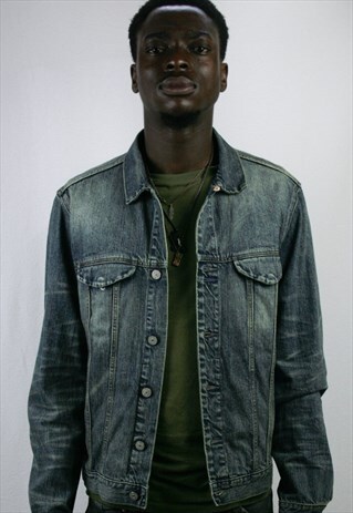 MENS PAUL SMITH JACKET LARGE DENIM MOD LONDON SLIM 90'S