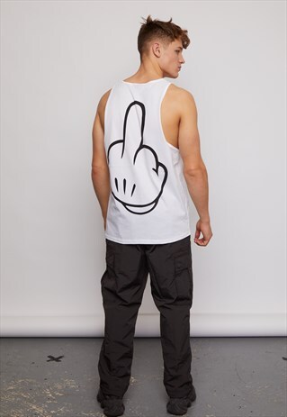 HAND GESTURE BACK PRINT VEST