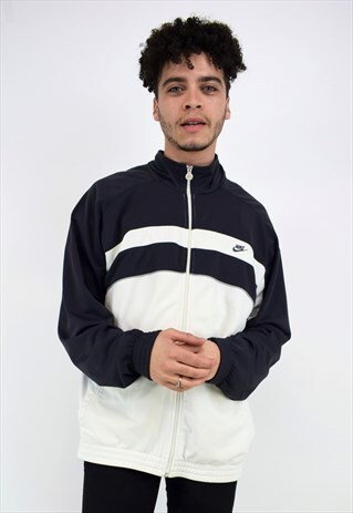 VINTAGE 90'S NIKE GREY AND CREAM JACKET