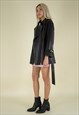 BELTED NAPPA LEATHER TRENCH COAT IN BLACK
