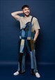 Oversized Panelled Dungarees In Reworked Denim X Corduroy