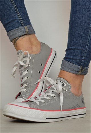 VINTAGE 90S CONVERSE GREY LEATHER OX SHOES GRUNGE RETRO