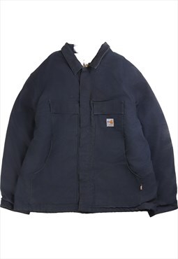 Vintage 90's Carhartt Workwear Jacket Zip Up , Quilted