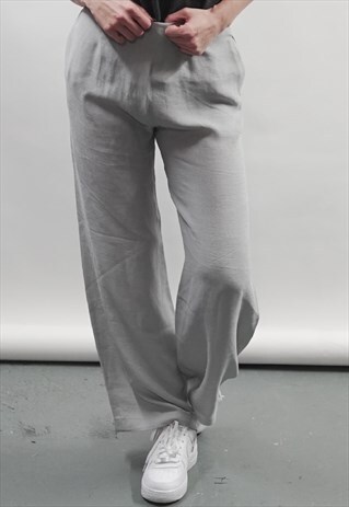 VINTAGE 90'S ARMANI GREY WIDE LEG TROUSERS