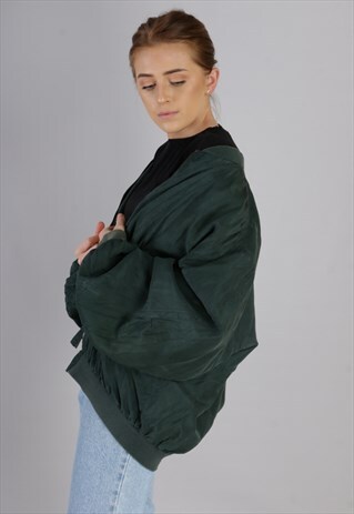 VINTAGE OVERSIZED SILK BOMBER JACKET X355