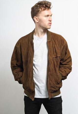 VINTAGE SUEDE BOMBER JACKET